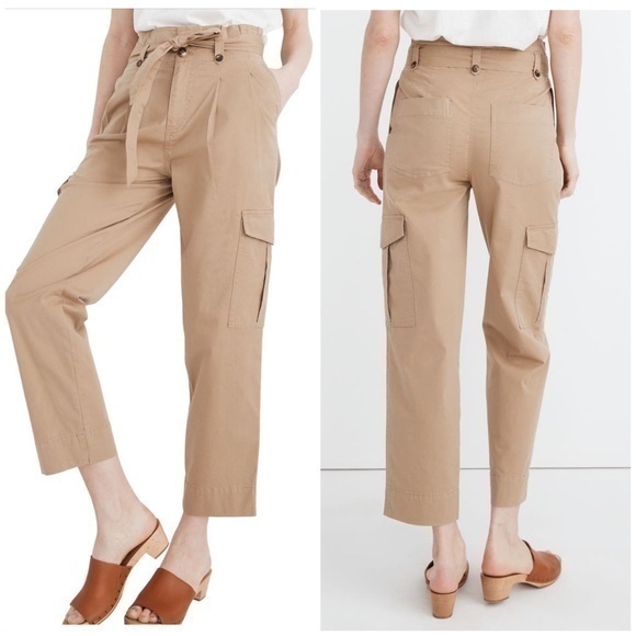 Madewell paper bag high waisted cargo pants - Picture 1 of 3